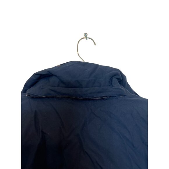 L.L. Bean Womens Down-Insulated Navy Winter Jacket With Hood & Velcro Cuffs Size - Picture 6 of 6